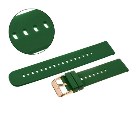 PASEK U27 - 27/RG - CIEMNY ZIELONY / RÓŻOWE ZŁOTO - 18mm