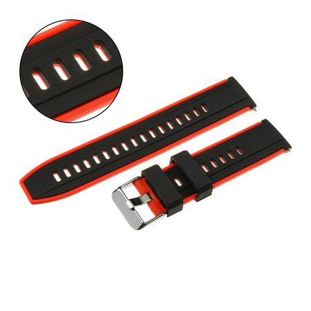 PASEK U22 - 1.6 - CZARNY / CZERWONY - 22mm