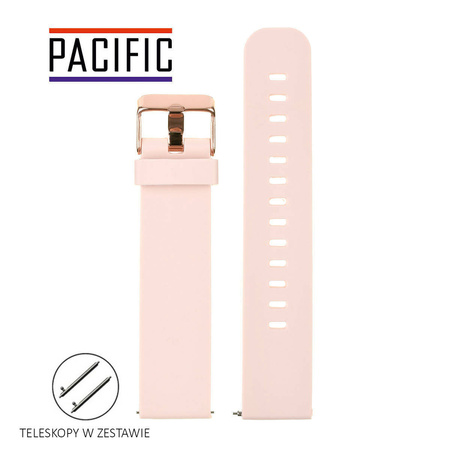 PASEK U15 - 13/RG - JASNY RÓŻOWY / RÓŻOWY ZŁOTY - 22MM