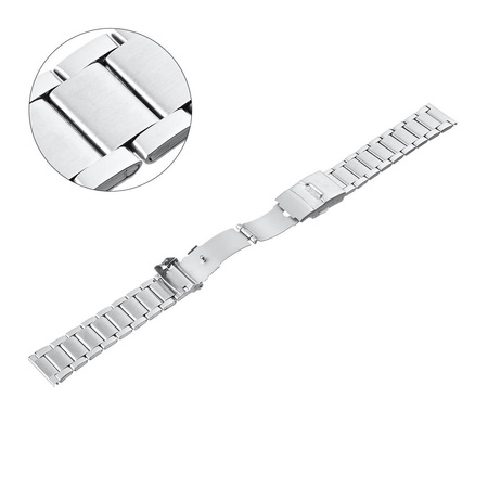 BRANSOLETA - STALOWA HQ - MB 101 - 31 - SREBRNY - 18mm