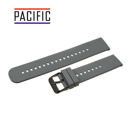 PASEK U27 - 7/BL - CIEMNY SZARY / CZARNY - 22mm