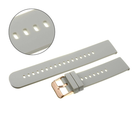 PASEK U27 - 32/RG- JASNY SZARY / RÓŻOWE ZŁOTO - 20mm