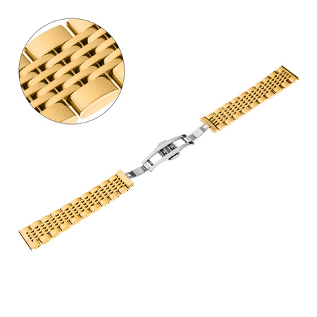 BRANSOLETA - SOLID ZAP. MOT. - MB 64 - 30 - ZŁOTY - 18mm