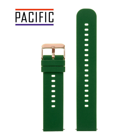 PASEK U27 - 27/RG - CIEMNY ZIELONY / RÓŻOWE ZŁOTO - 18mm