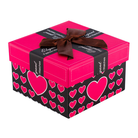 PUDEŁKO WSTĄŻKA CIEMNY RÓŻ