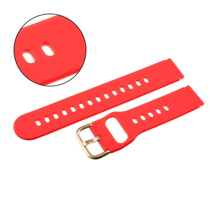 PASEK U01 - 6/RG - CZERWONY / RÓŻOWY ZŁOTY - 18MM