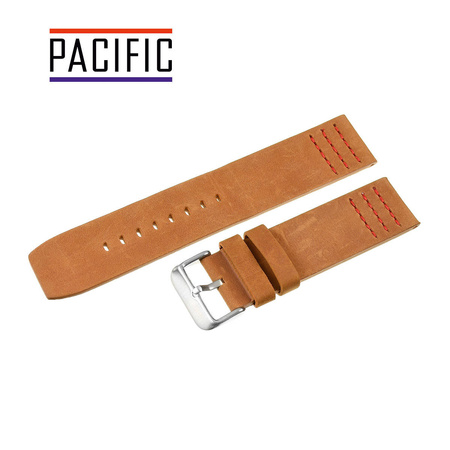 PACIFIC W39 - 3.6 - JASNY BRĄZ / CZERWONA NIĆ - 24MM