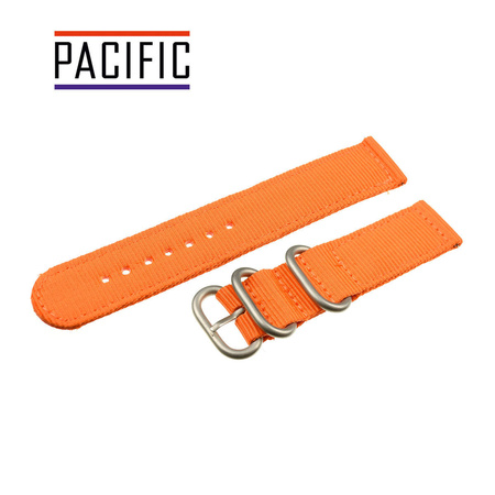 PASEK N02 - 12/SL - POMARAŃCZOWY / SREBRNY - 22MM