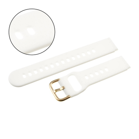 PASEK U01 - 22/G - BIAŁY / ZŁOTY - 20MM