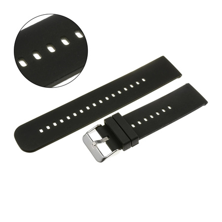 PASEK U27XL - 1/SL - CZARNY / SREBRNY - 20mm