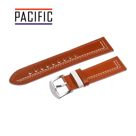 PACIFIC W73 - 9.22 - BRĄZOWY / BIAŁA NIĆ - 22MM