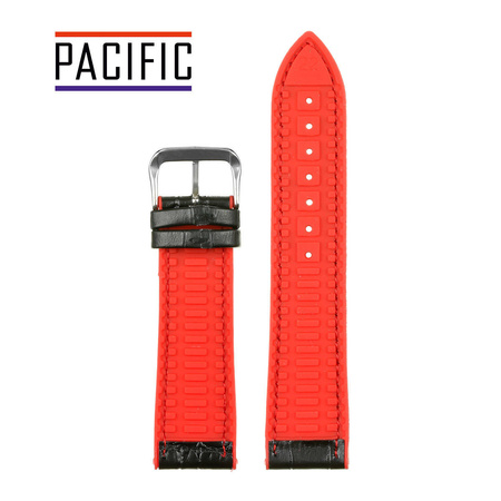 PASEK U18 - 1.6 - CZARNY / CZERWONA NIĆ - 20mm