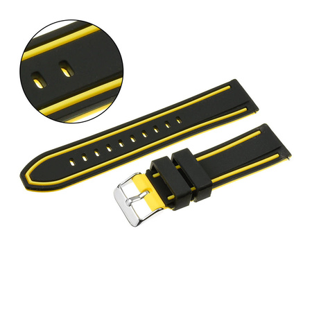 PASEK U14 - 1.10 - CZARNY / ZÓŁTY - 24MM