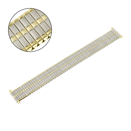 BRANSOLETA ROZCIĄGANA MĘSKA - MODEL 2 - SREBRNO - ZŁOTA