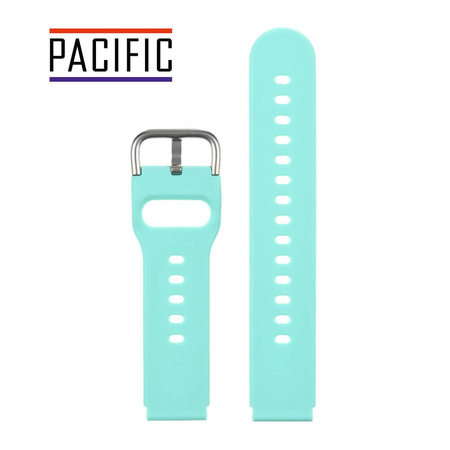 PASEK U01 - 20/S - MIĘTOWY / SREBRNY - 22MM