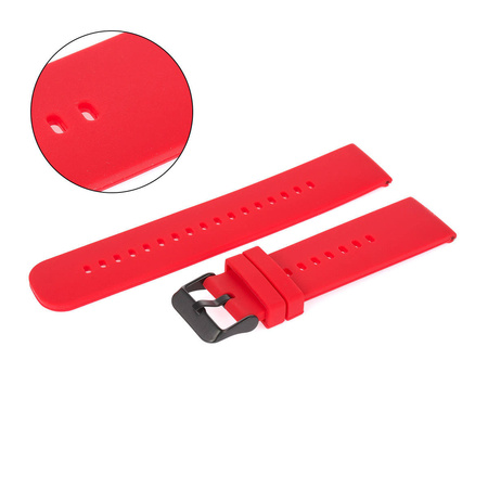 PASEK U27 - 6/BL - CZERWONY / CZARNY - 22mm