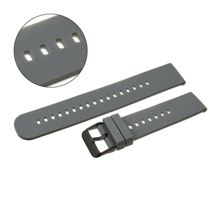 PASEK U27 - 7/BL - CIEMNY SZARY / CZARNY - 22mm