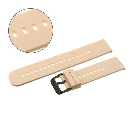 PASEK U27 - 23/G - KREMOWY / CZARNY - 18mm