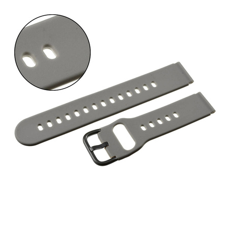 PASEK U01 - 7/B - CIEMNY SZARY / CZARNY - 22MM