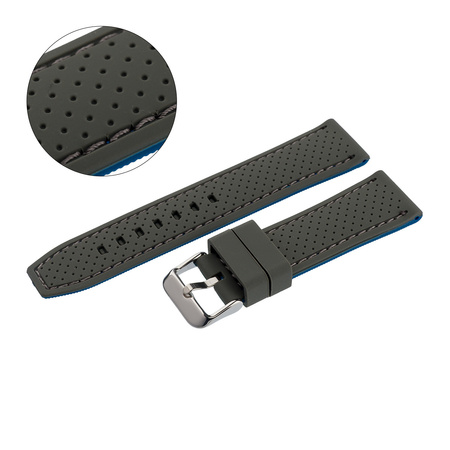 PASEK U17 - 1.5 - SZARY / NIEBIESKI - 22mm