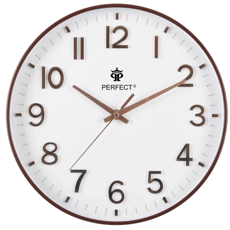 ZEGAR ŚCIENNY PW603-1700-4 BRĄZOWO/BIAŁY