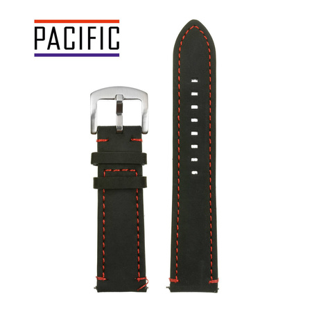 PACIFIC W72 - 1.6 - CZARNY / CZERWONA NIĆ - 22MM