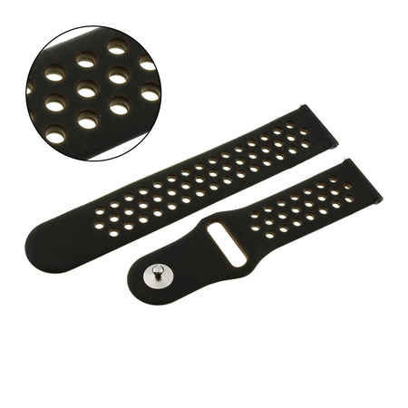 PASEK U11 - 1.2 - CZARNY / BRĄZOWY - 22MM