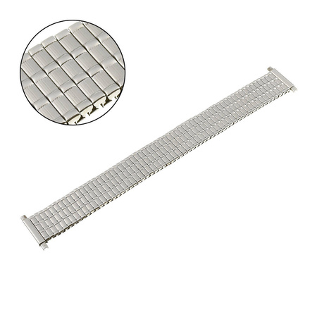 BRANSOLETA ROZCIĄGANA MĘSKA - MODEL 8 - SREBRNA