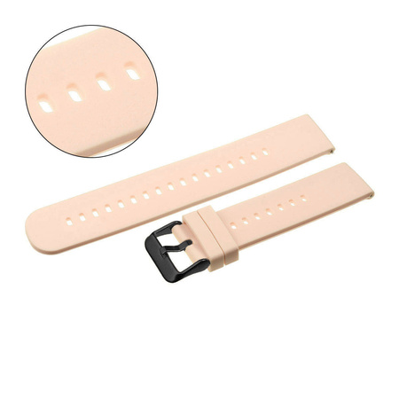 PASEK U27 - 13/BL - JASNY RÓŻ / CZARNY - 18mm