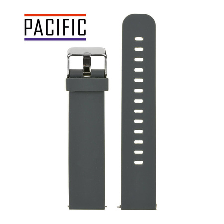 PASEK U15 - 7/S - CIEMNY SZARY / SREBRNY - 22MM