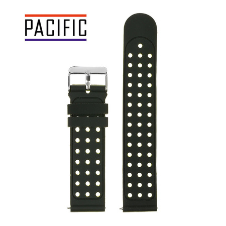 PASEK U12 - 1.11 - CZARNY / ZIELONY - 22MM