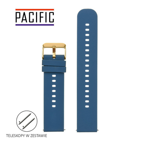 PASEK U27 - 5/G - GRANATOWY / ZŁOTY - 20mm