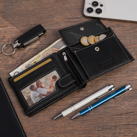 PORTFEL AP 98-114 BLACK 2 / WHITE