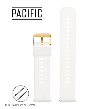 PASEK U27 - 22/G - BIAŁY / ZŁOTY - 18mm