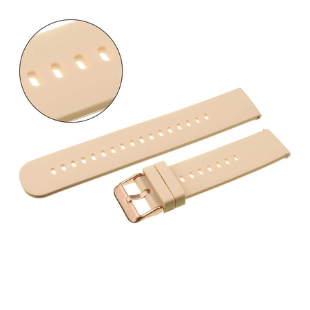 PASEK U27 - 23/RG - KREMOWY / RÓŻOWE ZŁOTO - 18mm