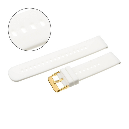 PASEK U27 - 22/G - BIAŁY / ZŁOTY - 22mm