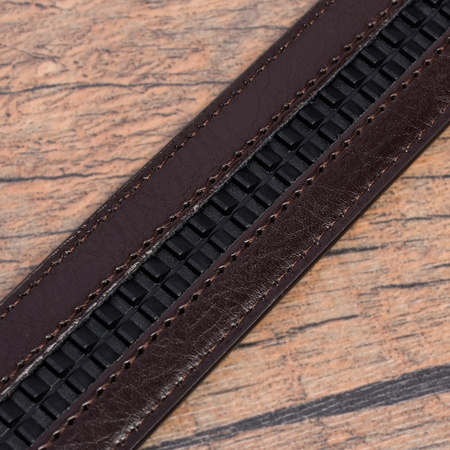 PASEK DO SPODNI AP 01-006 DARK BROWN - PAKIET 5 SZTUK