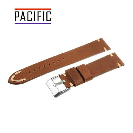 PACIFIC W93 - 2.17 - CIEMNY BRĄZ / BEŻOWA NIĆ - 22MM