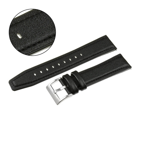 PASEK U16 - 1 - CZARNY / CZARNA NIĆ - 20mm