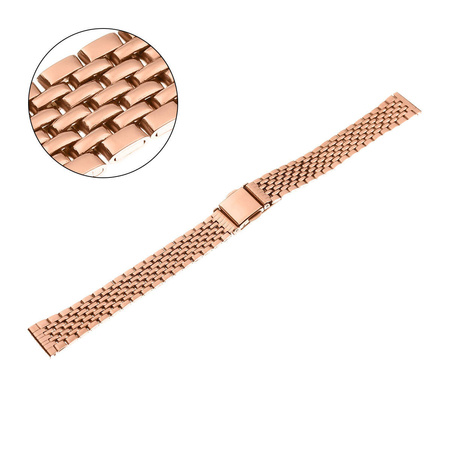 BRANSOLETA STALOWA SLIM - MODEL 41 - 33 - RÓŻOWY ZŁOTY - 12mm