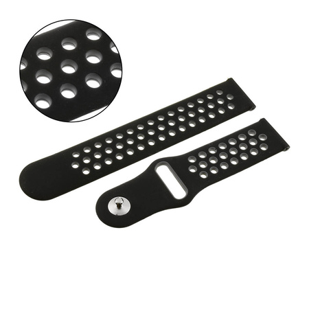 PASEK U11 - 1.7 - CZARNY / CIEMNY SZARY - 20MM