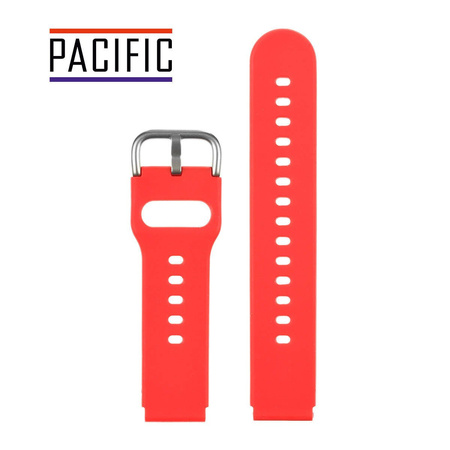 PASEK U01 - 6/S - CZERWONY / SREBRNY - 20MM