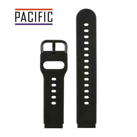 PASEK U01 - 1/B - CZARNY / CZARNY - 22MM