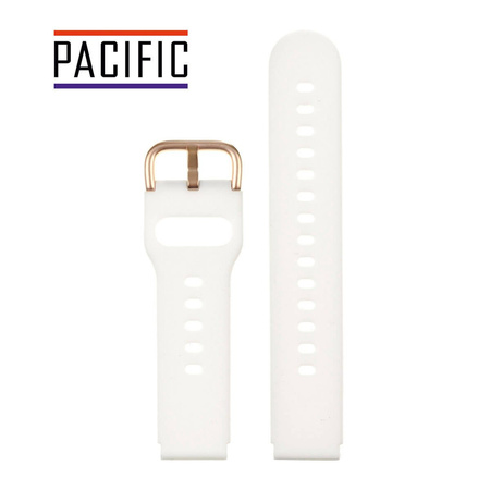 PASEK U01 - 22/RG - BIAŁY / RÓŻOWY ZŁOTY - 20MM