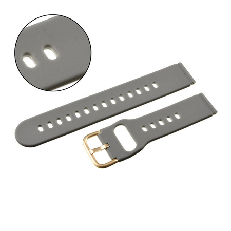 PASEK U01 - 7/G - CIEMNY SZARY / ZŁOTY - 18MM