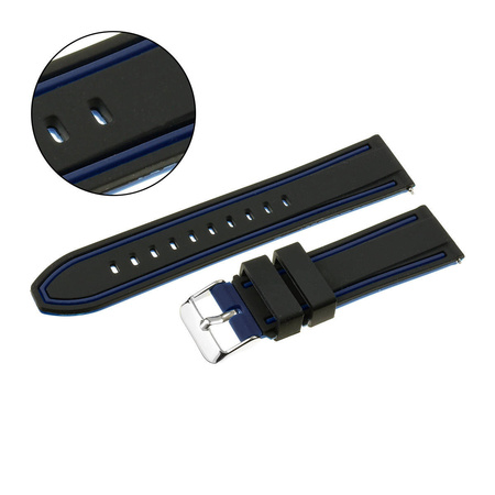 PASEK U14 - 1.5 - CZARNY / GRANATOWY - 24MM