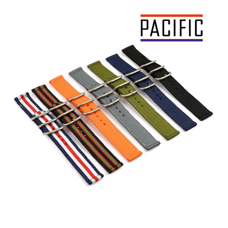 PASEK N02 - 12/B - POMARAŃCZOWY / CZARNY - 18MM