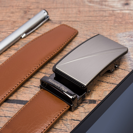 PASEK DO SPODNI AP 01-008 LIGHT BROWN - PAKIET 5 SZTUK