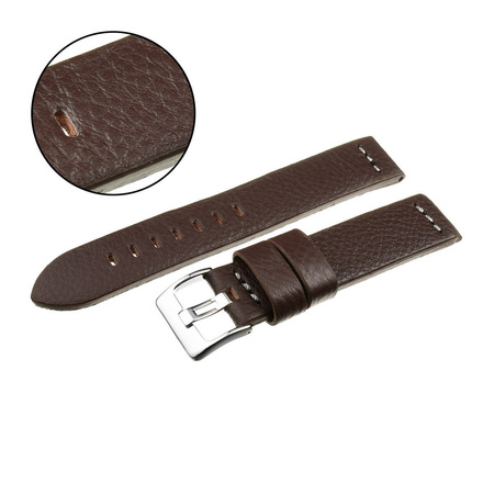 PACIFIC W23 - 2.22 - CIEMNY BRĄZ / BIAŁA NIĆ - 24MM