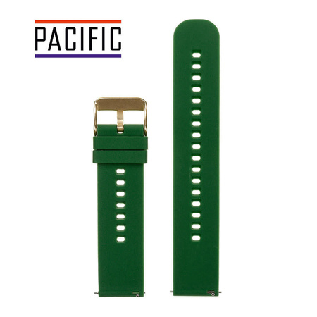 PASEK U27 - 27/G - CIEMNY ZIELONY / ZŁOTY - 22mm